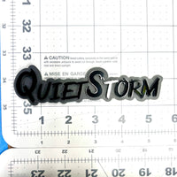 1x Quiet Storm Multicolor 3D Car Badge Easy Install Acrylic Fender & Trunk Decal