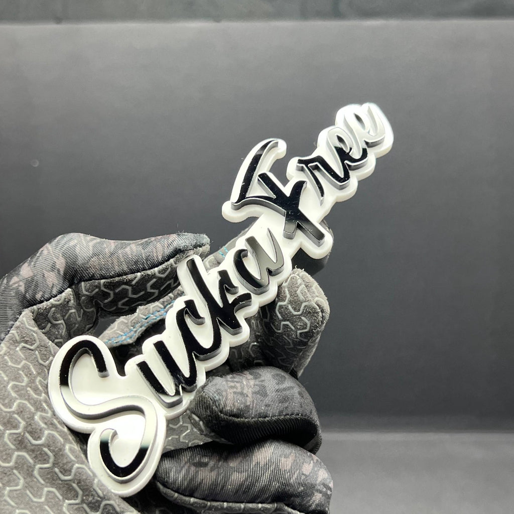 1PC SUCKA FREE Emblem – Custom 3D Multicolor Acrylic Car & Truck Badge