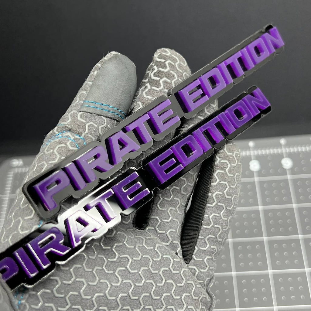 2PC PIRATE Edition Emblem – 3D Multicolor Acrylic Car Badge Decal