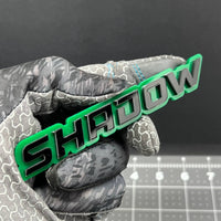 1PC SHADOW Emblem – 3D Acrylic Tailgate Badge Decal for Car, Truck, SUV