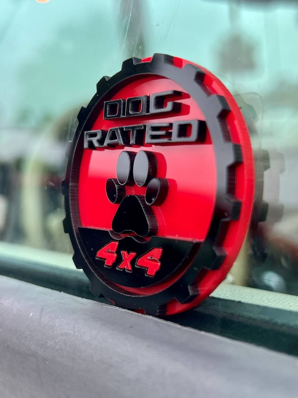 2PCS Jeep Wrangler 392 Fender RED DOG RATED 4x4 Trail Rated Emblem