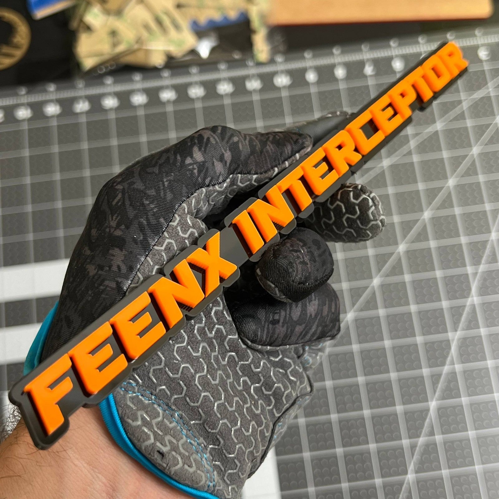 1PCS FEENX INTERCEPTOR Emblem – Durable 3D Multicolor Acrylic Car Exterior Badge