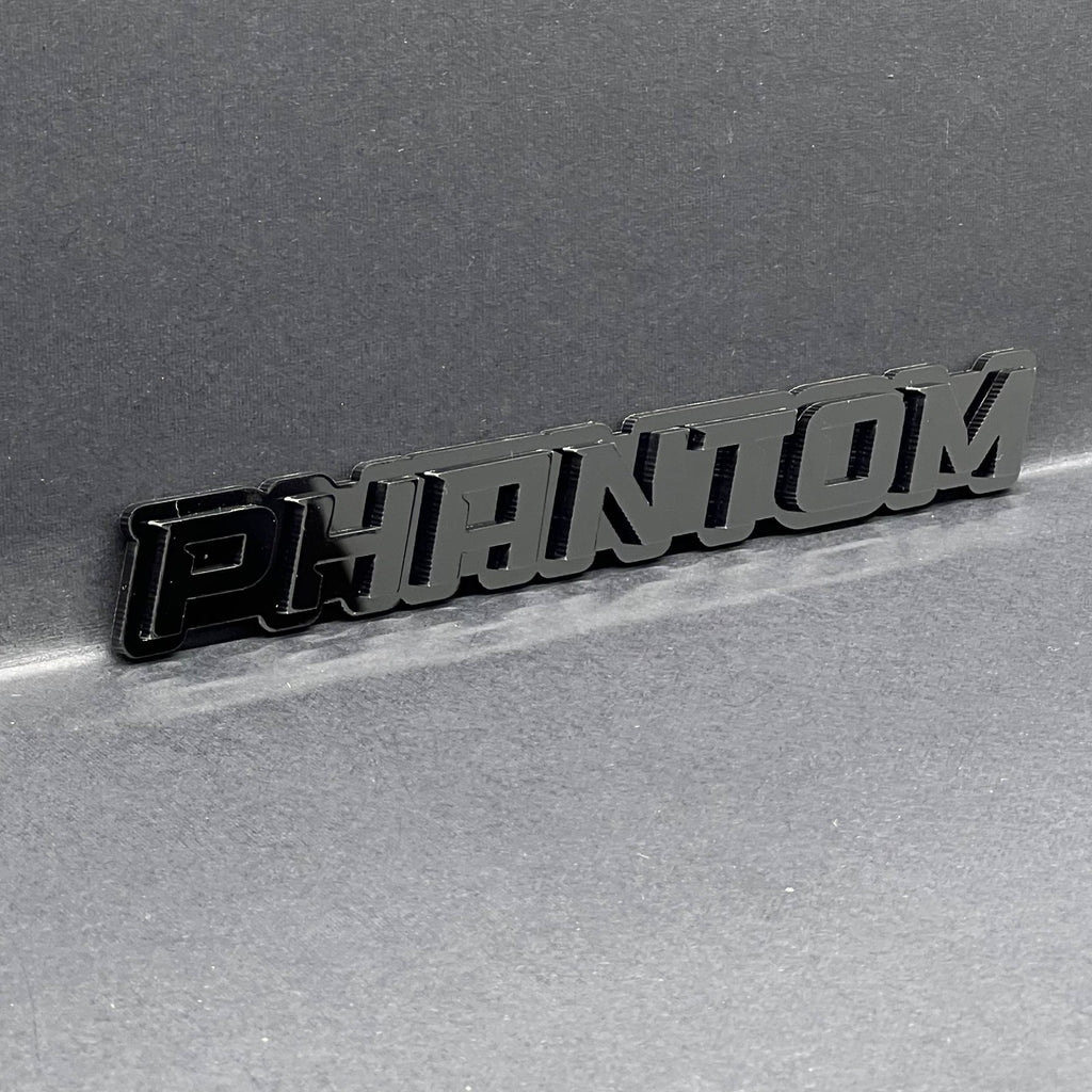 1PC PHANTOM Badge – 3D Multicolor Acrylic Car Truck SUV Fender & Tailgate Emblem