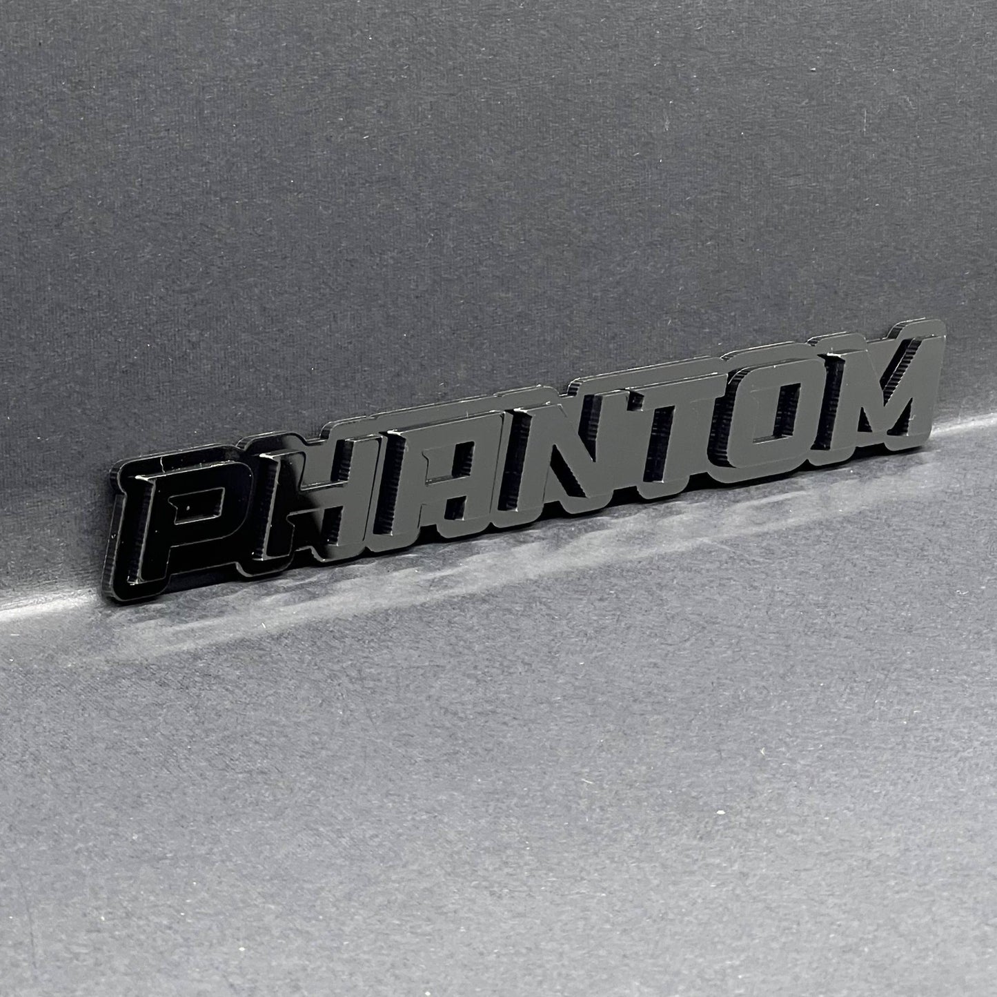 1PC PHANTOM Badge – 3D Multicolor Acrylic Car Truck SUV Fender & Tailgate Emblem