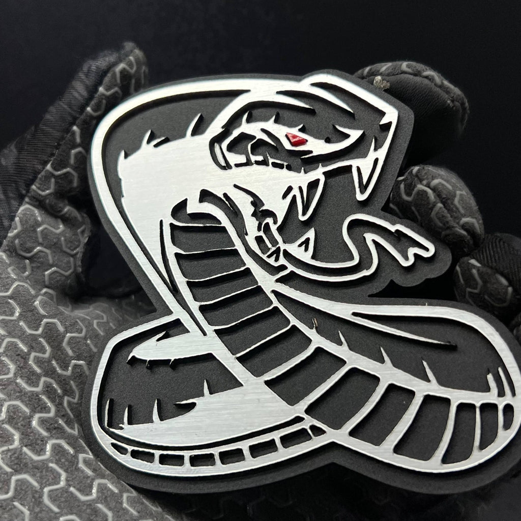 1PC Shelby GT Cobra Snake Emblem – Durable 3D Acrylic Mustang Badge
