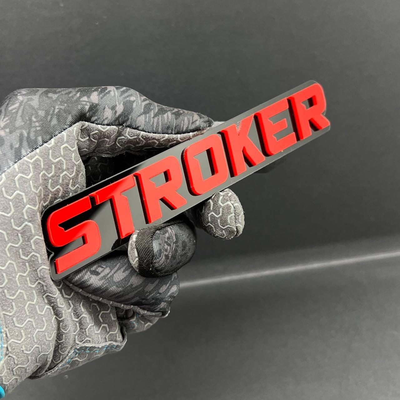 2PCS STROKER Emblems – 3D Acrylic Engine Fender Badges for Car or Truck