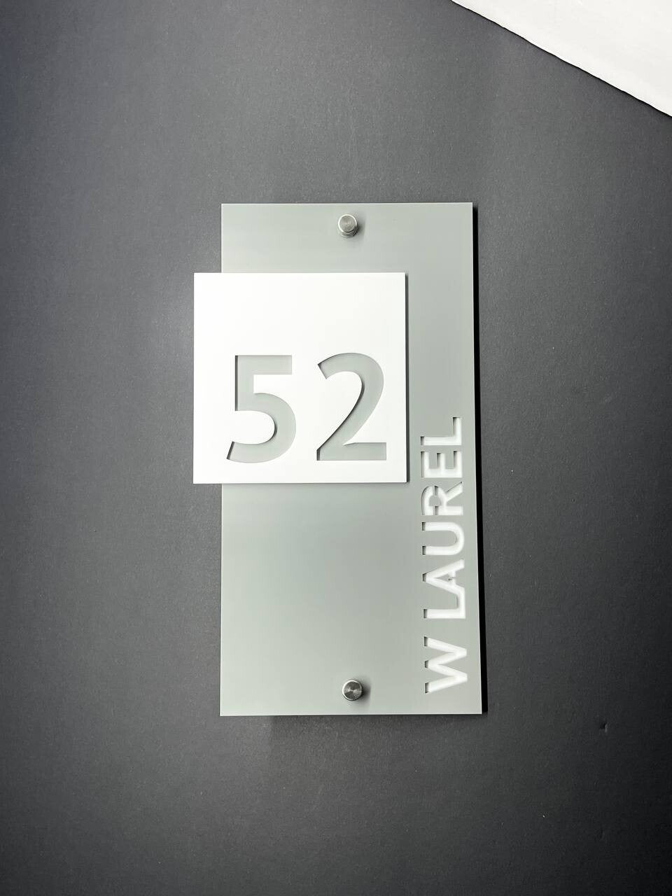 House Number Sign Personalized Modern Outdoor Address Plate Custom Home