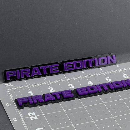 2PC PIRATE Edition Emblem – 3D Multicolor Acrylic Car Badge Decal