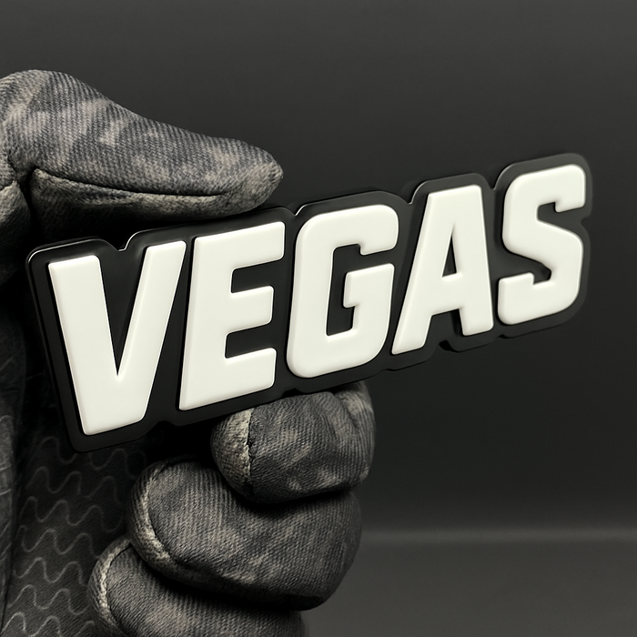 VEGAS Emblem Badge – Custom Multicolor Acrylic Fender & Trunk Decal 1PC