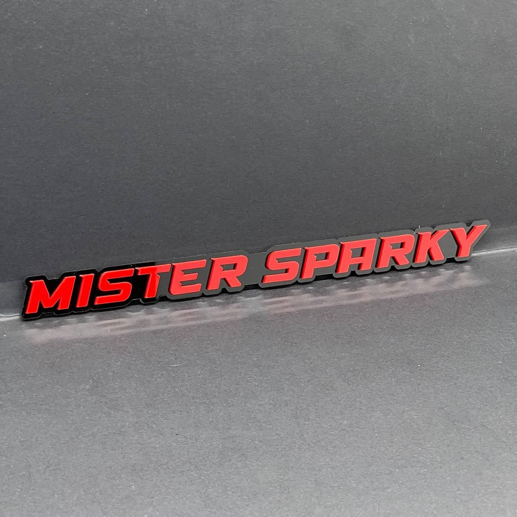 1PC MISTER SPARKY 3D Emblem – Custom Acrylic Car Fender Trunk Tailgate Sticker