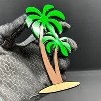 1pcs PALM Multicolor 3D Acrylic Emblem – Tropical Custom Car Exterior Badge