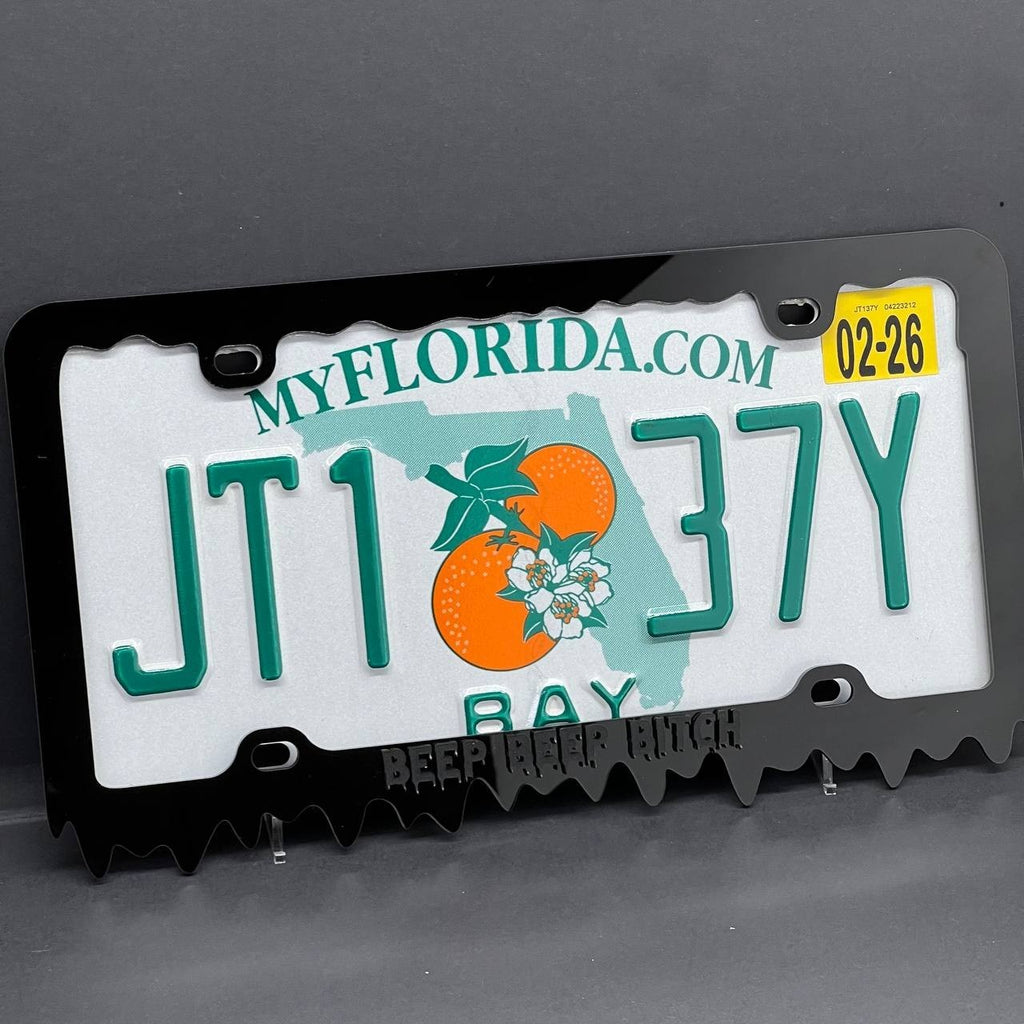 Beep Beep Bitch Black License Plate Frame Cover, Frame, Car Frame