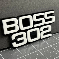 1PC BOSS 302 Emblem – Custom 3D Acrylic Multicolor Car Fender Sticker