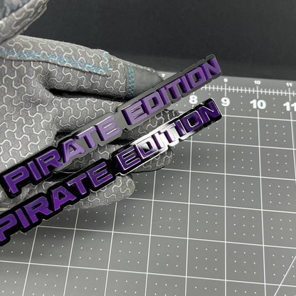 2PC PIRATE Edition Emblem – 3D Multicolor Acrylic Car Badge Decal