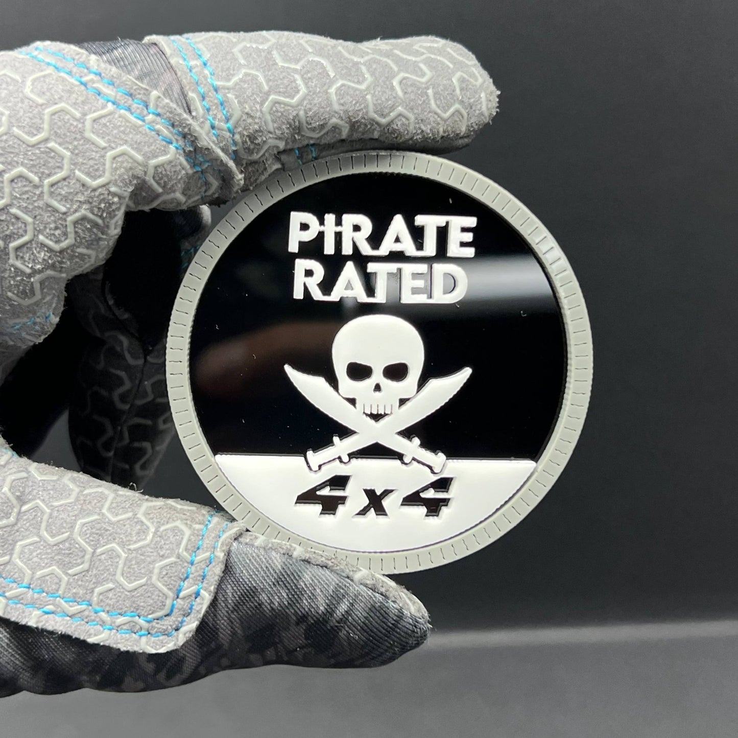 1pc PIRATE RATED 3D Emblem – Multicolor Acrylic Badge for Car Fender & Trunk