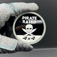 1pc PIRATE RATED 3D Emblem – Multicolor Acrylic Badge for Car Fender & Trunk
