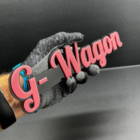 2x G-Wagon Black 3D Emblems – Mercedes G-Class Badge Set – Side Fender Logo G63