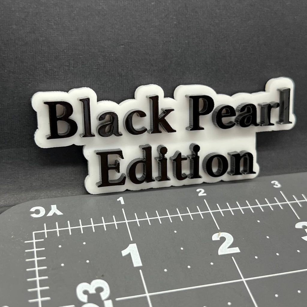 1PC Black Pearl Edition Emblem – Multicolor 3D Custom Badge Decal for Car Truck