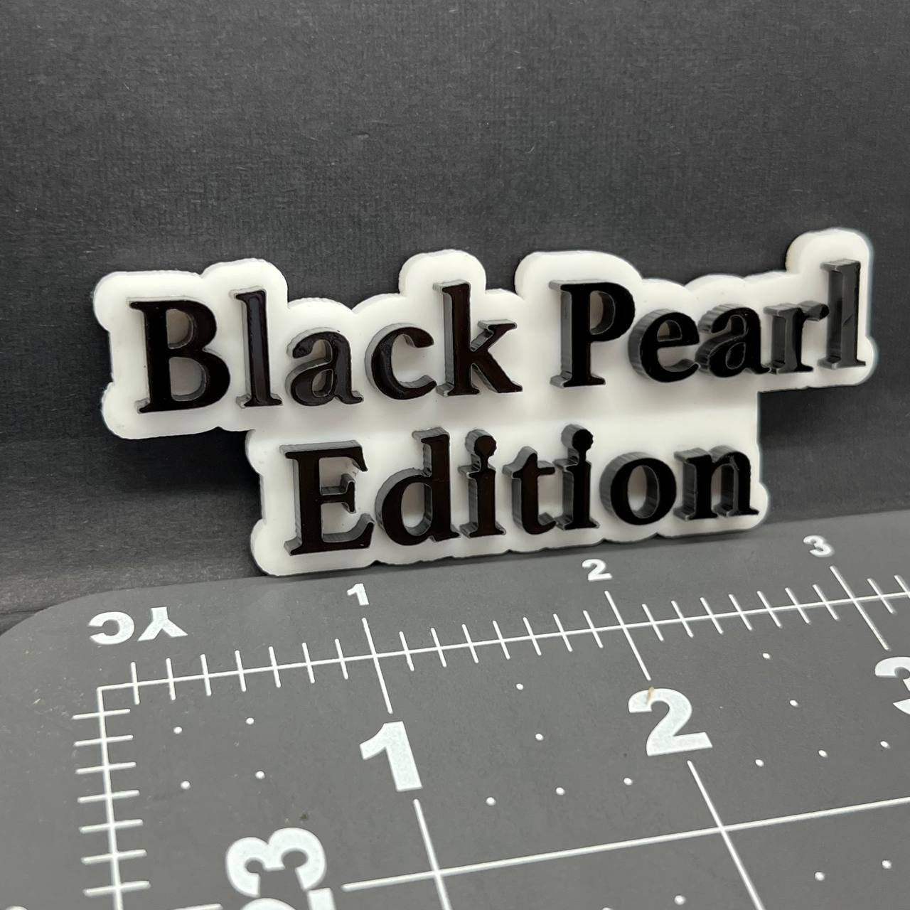 1PC Black Pearl Edition Emblem – Multicolor 3D Custom Badge Decal for Car Truck