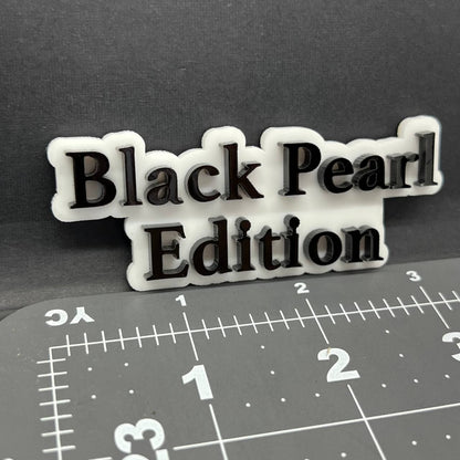 1PC Black Pearl Edition Emblem – Multicolor 3D Custom Badge Decal for Car Truck