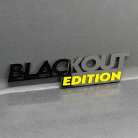 1PC BLACKOUT Edition Emblem – 3D Multicolor Acrylic Car Badge Decal
