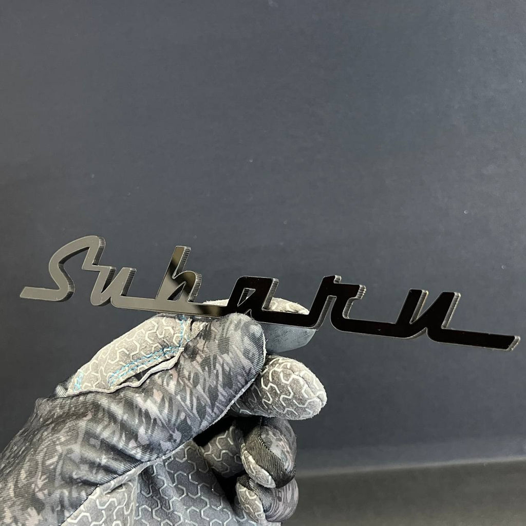 1PC Subaru Black Emblem – 3D Acrylic Fender or Trunk Badge for Subaru Models