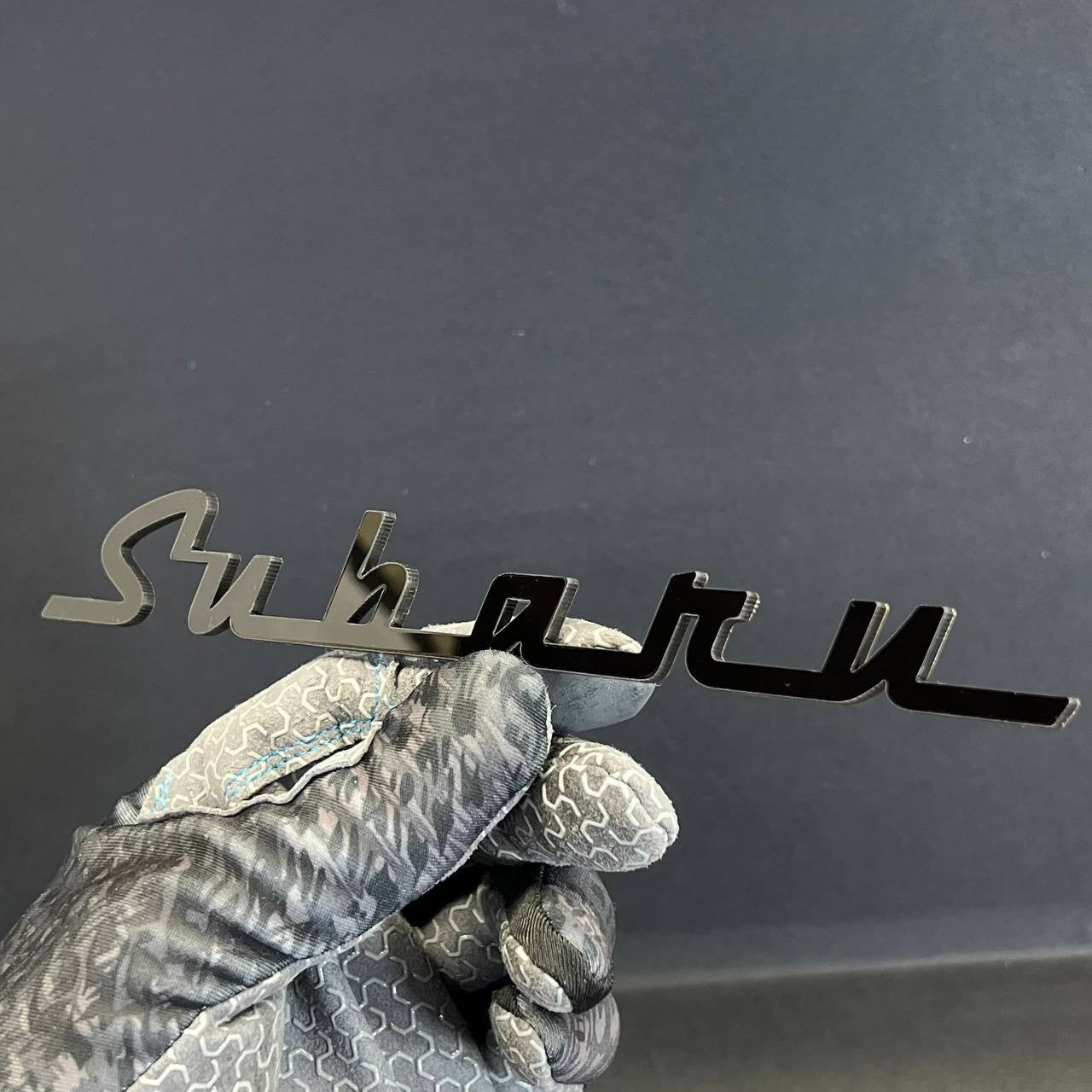 1PC Subaru Black Emblem – 3D Acrylic Fender or Trunk Badge for Subaru Models