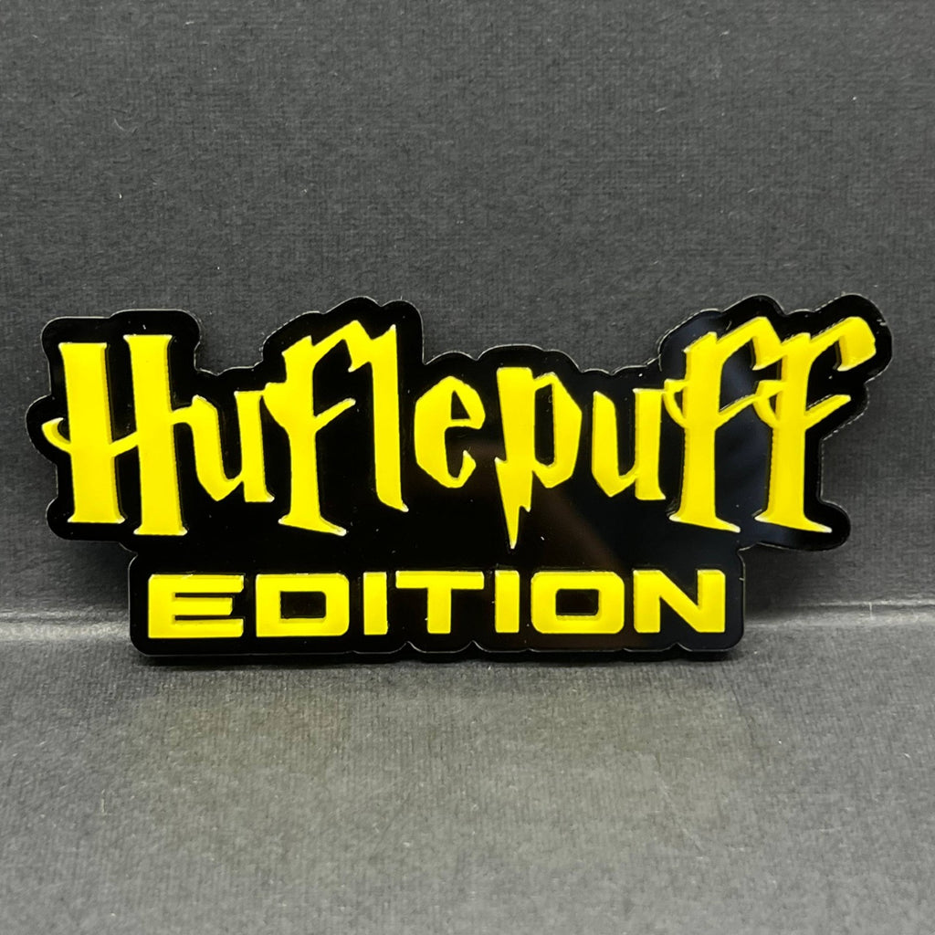 1pc Hufflepuff Edition 3D Emblem – Multicolor Car Badge Decal for Custom Look