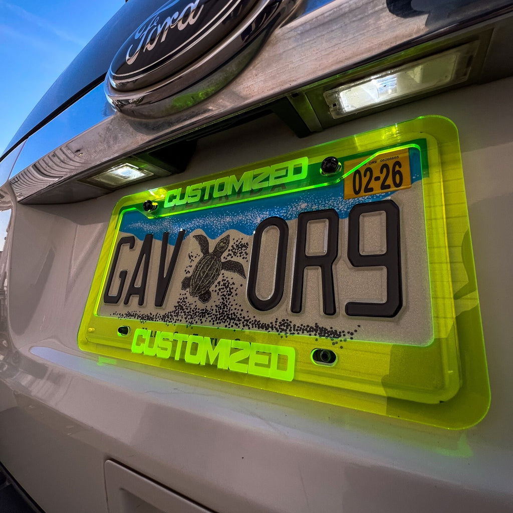 CUSTOM PERSONALIZED License Plate Frame COLOR CHOICE