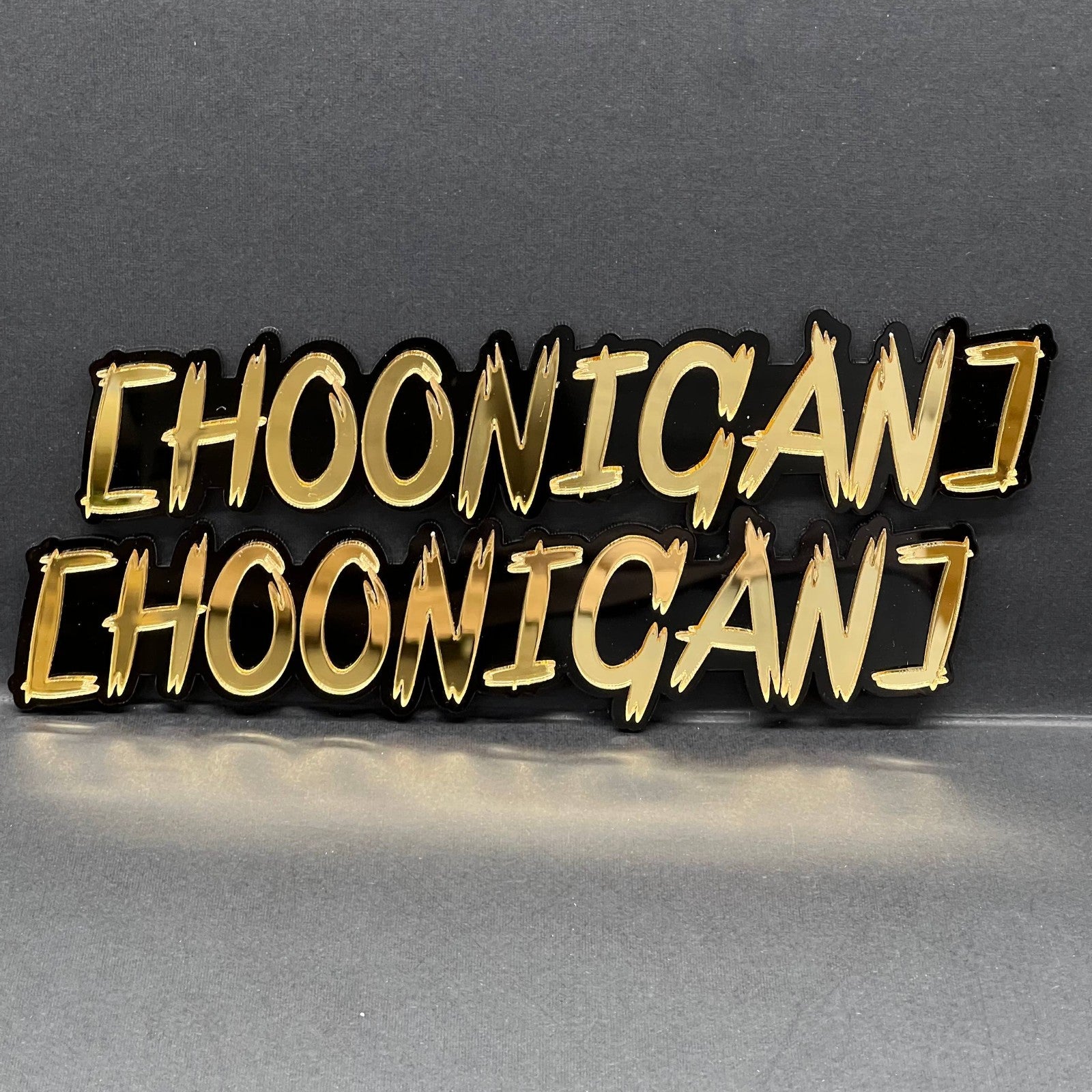 2PCS HOONIGAN Multicolor 3D Emblems – Drift Car Fender Badges for JDM Vehicles