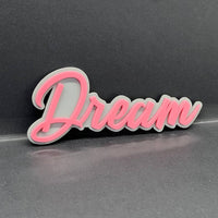1PC Dream Emblem – 3D Multicolor Acrylic Car Fender & Trunk Badge Decal