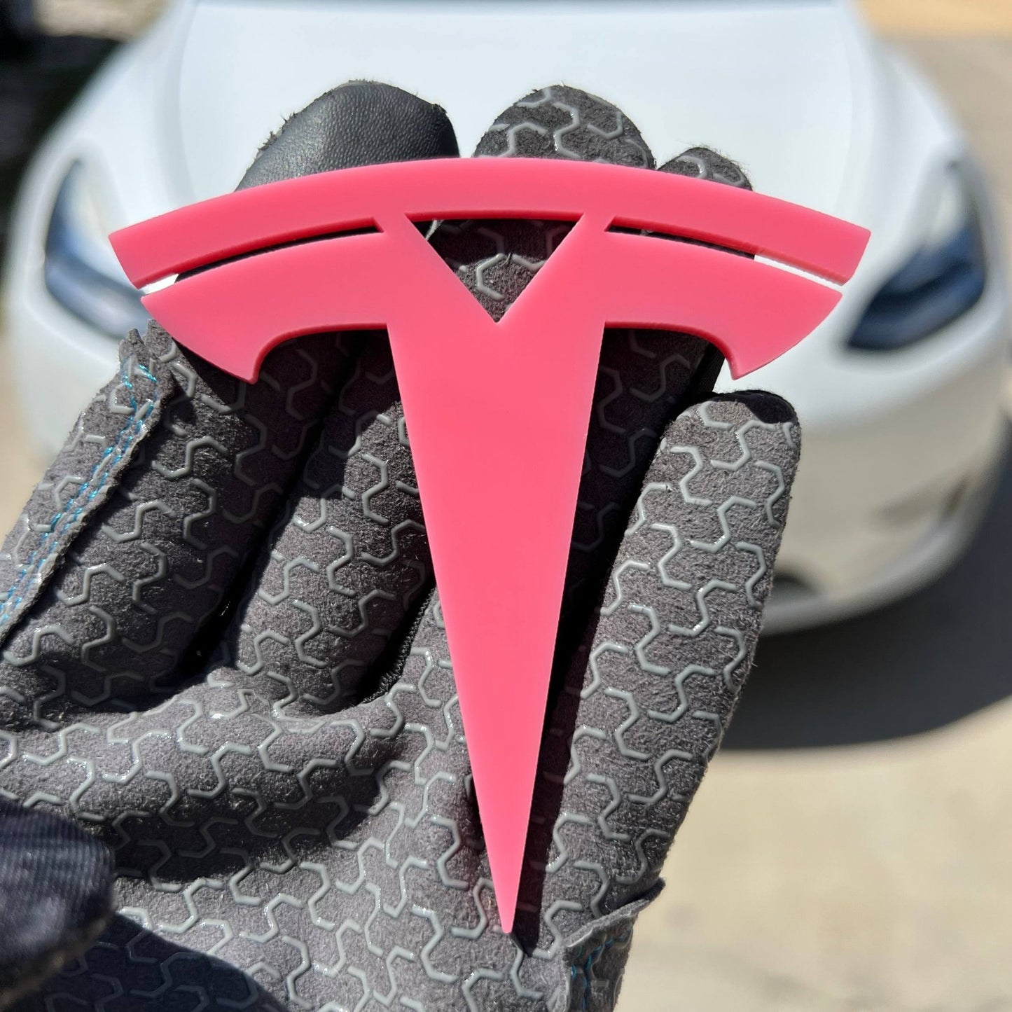 2PCS Tesla 3D Emblems – Multicolor Acrylic Badges for Car & SUV