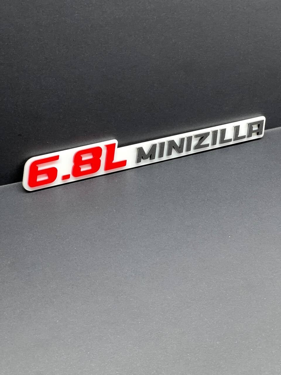 6.8L EMBLEMS QTY 2 FENDER EXTERIOR 6.8L ENGINE BADGE PAIR 3D ACRYLIC DECAL