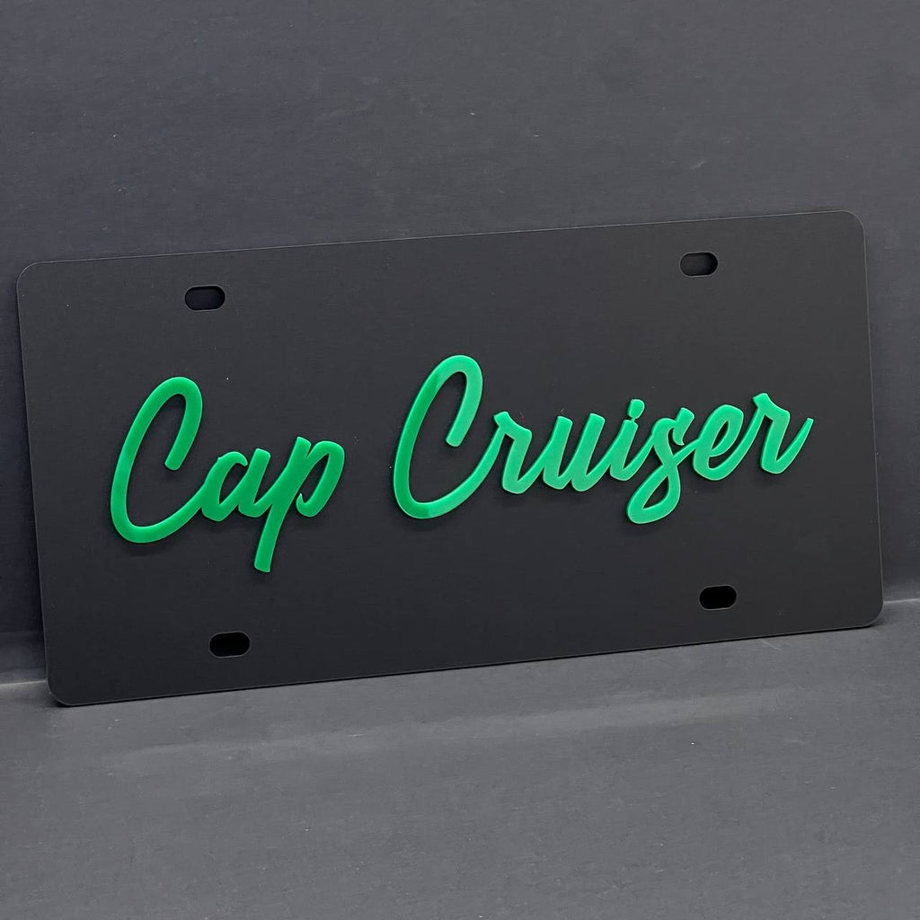 Black License plate Car Tag Personalized Acrylic 12x6 License Plate car truck