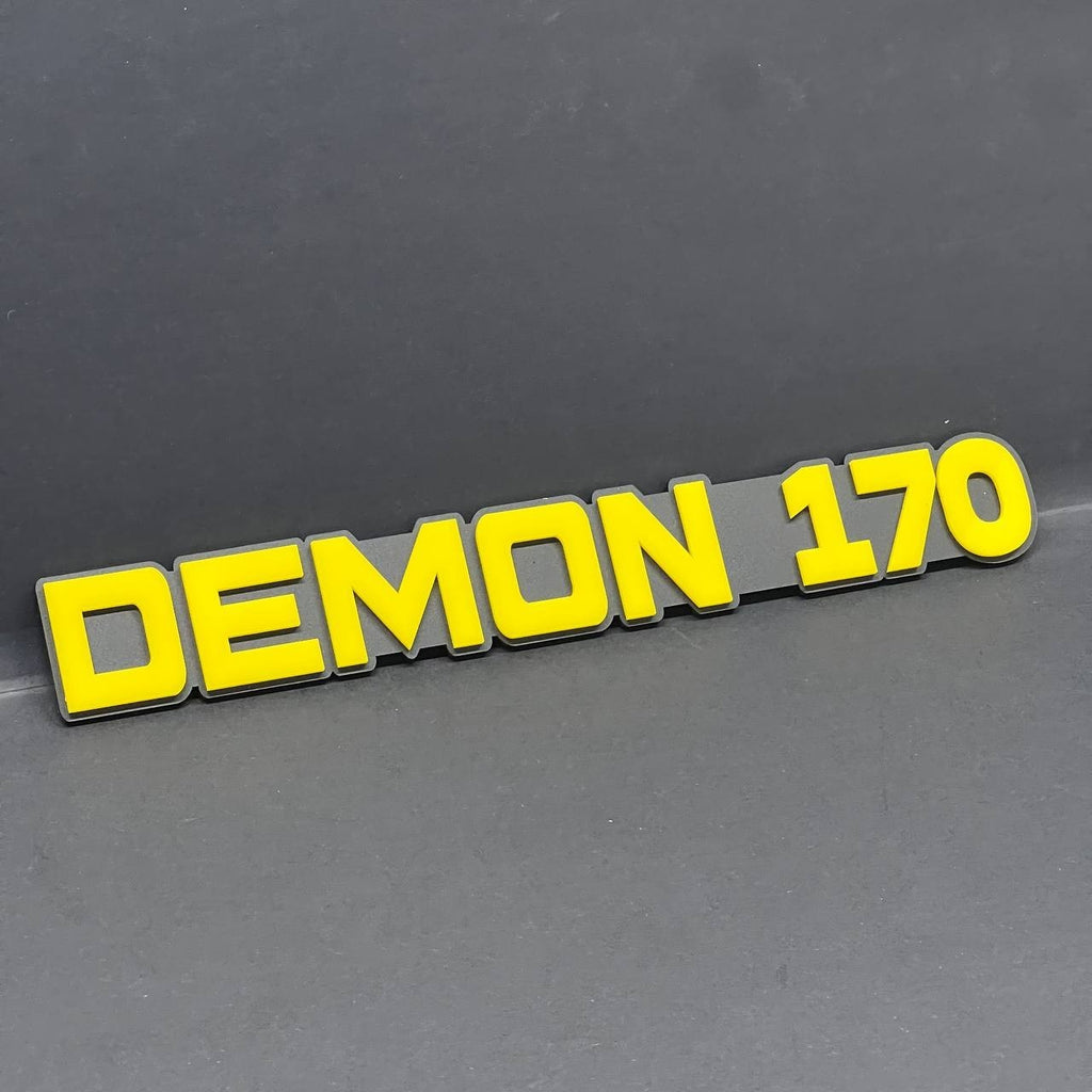 1pcs DEMON 170 Emblem Car Badges 3D Sticker DEMON 170 Decal Multicolor