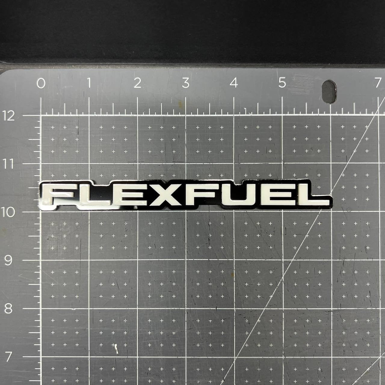 1PC FLEXFUEL Emblem – 3D Multicolor Acrylic Car Badge Decal for Fender/Trunk