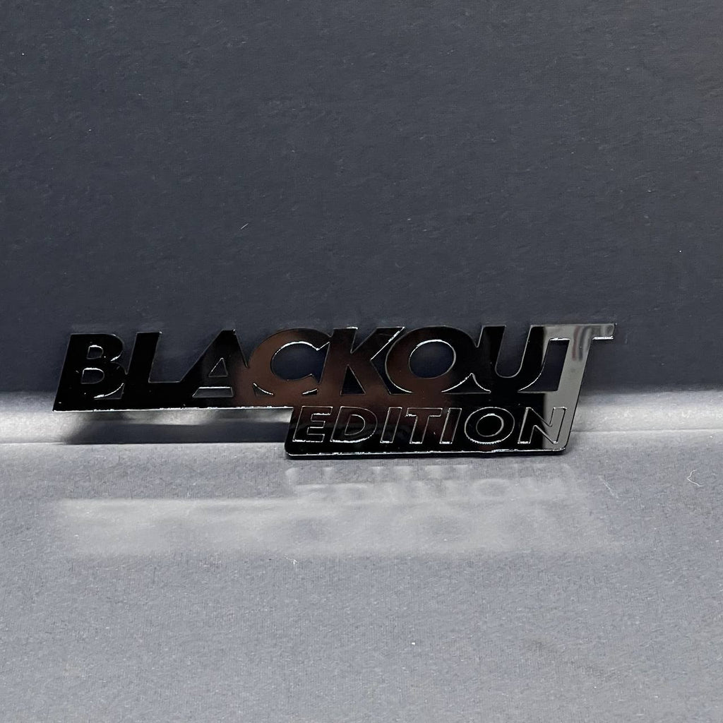 1x BLACKOUT Black Black Edition Emblem Car Badges 3D Sticker Decal Multicolor