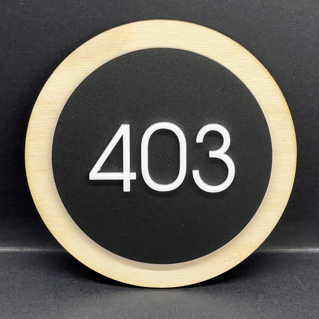 Personalised House Number Sign – Custom Matte Door Address Plaque