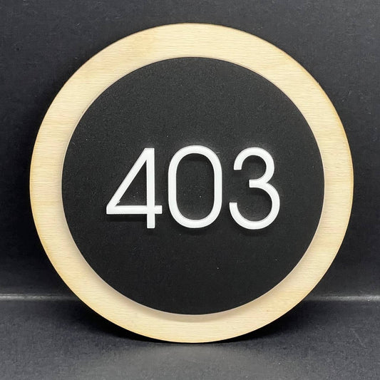 Personalised House Number Sign – Custom Matte Door Address Plaque
