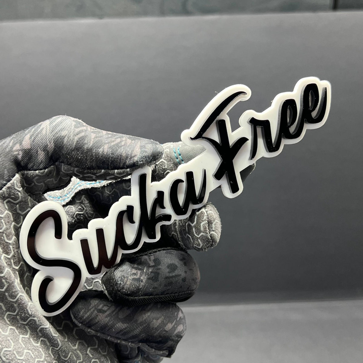 1PC SUCKA FREE Emblem – Custom 3D Multicolor Acrylic Car & Truck Badge