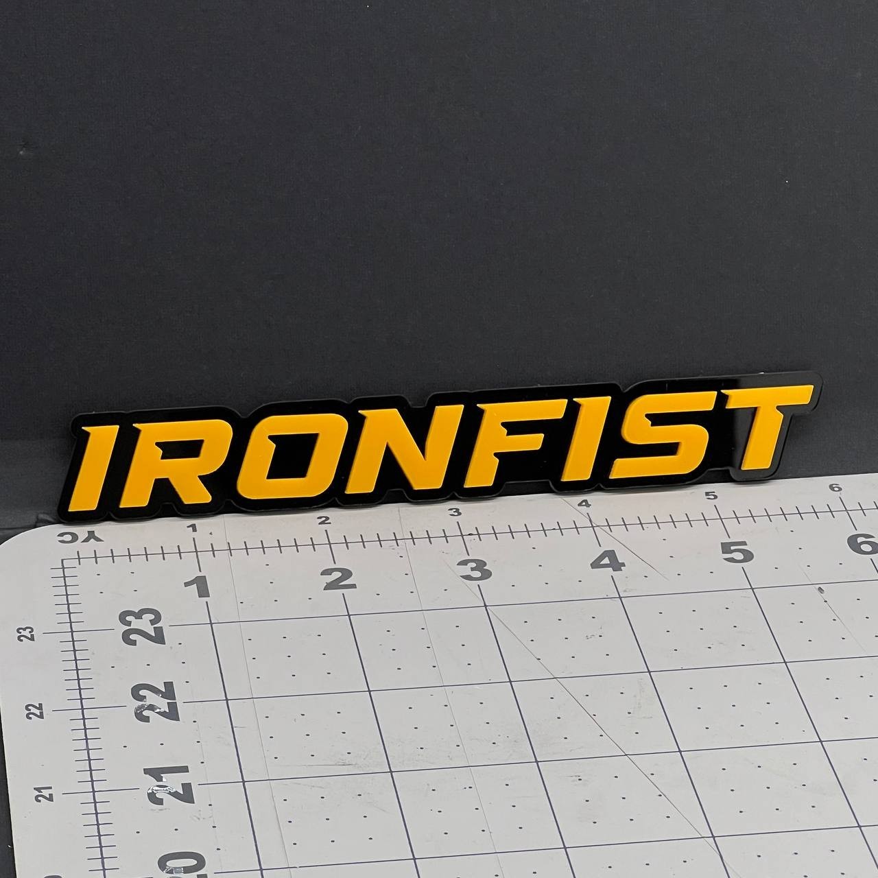 1PC IRONFIST Emblem – 3D Multicolor Acrylic Car Badge Decal for Car Truck SUV