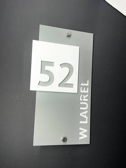 House Number Sign Personalized Modern Outdoor Address Plate Custom Home