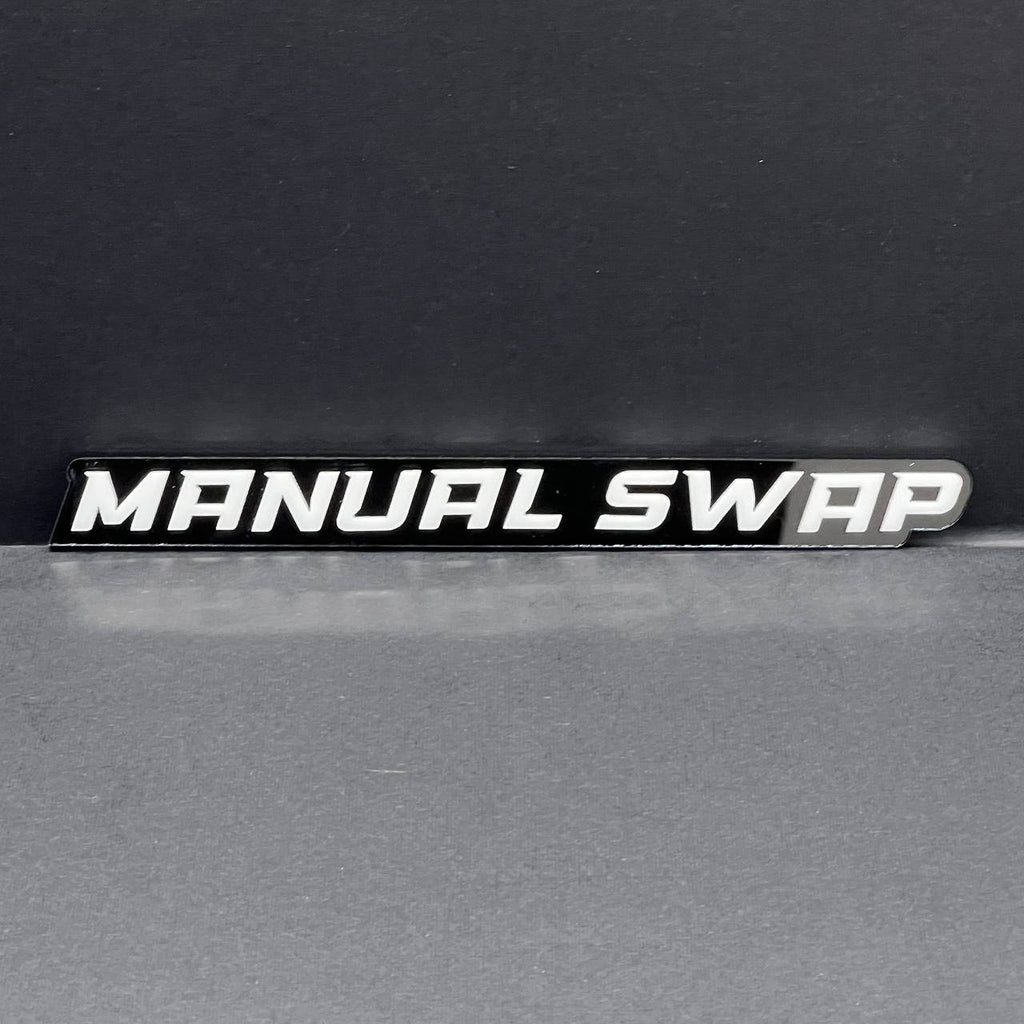 1PC MANUAL SWAP Emblem –  3D Acrylic Fender or Tailgate Badge for Car