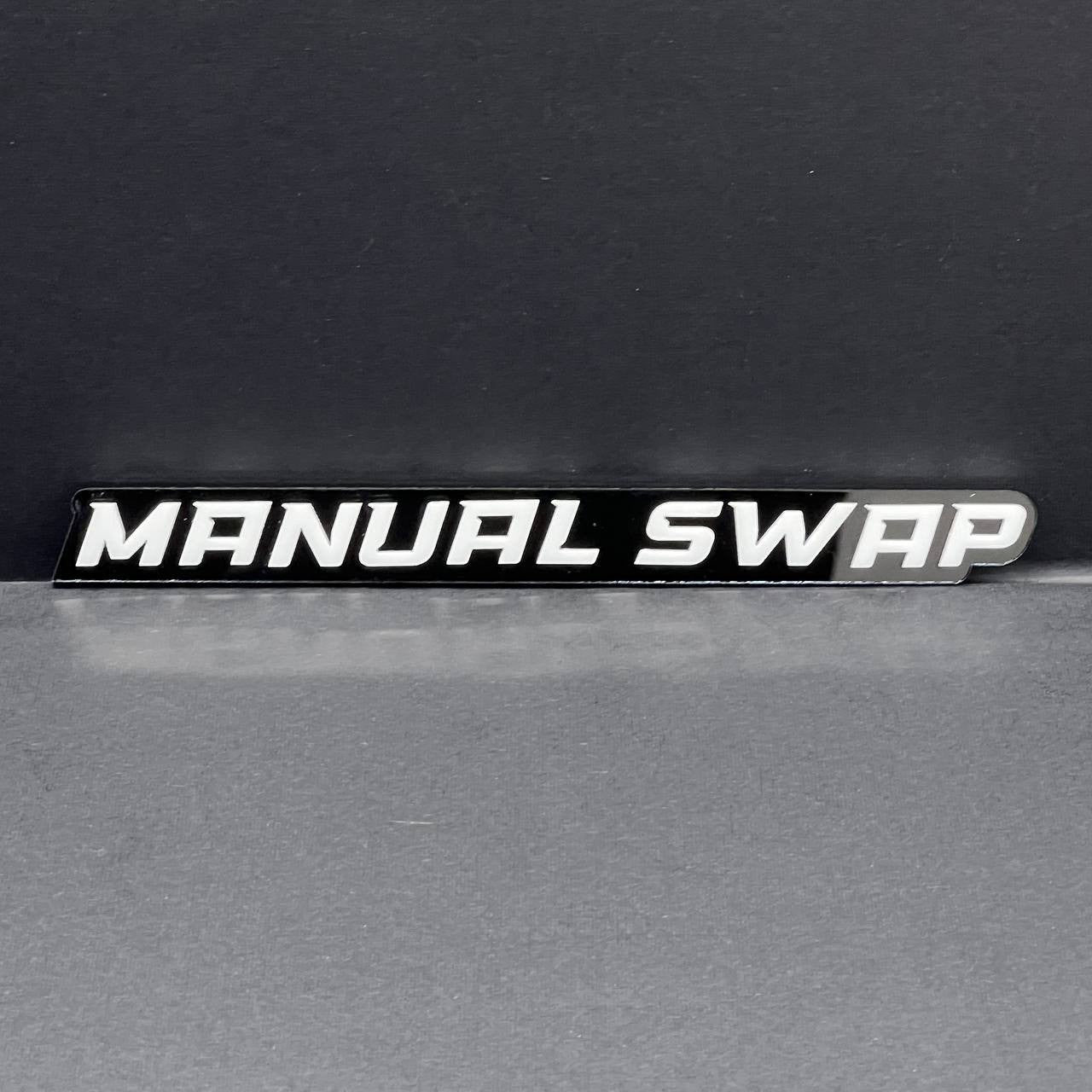 1PC MANUAL SWAP Emblem –  3D Acrylic Fender or Tailgate Badge for Car