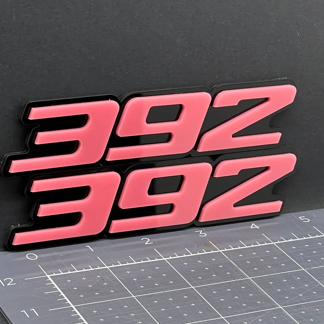392 Emblem Badge – Custom Acrylic Multicolor Car Fender Tailgate Decal 2PC