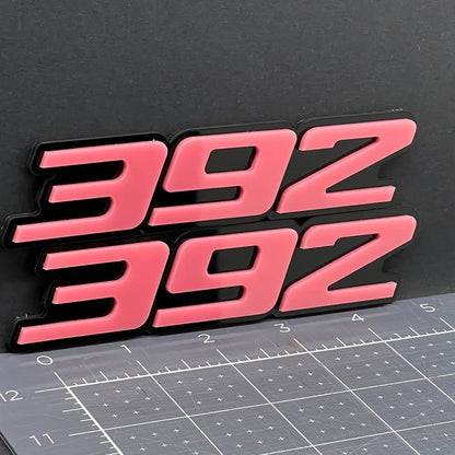 392 Emblem Badge – Custom Acrylic Multicolor Car Fender Tailgate Decal 2PC