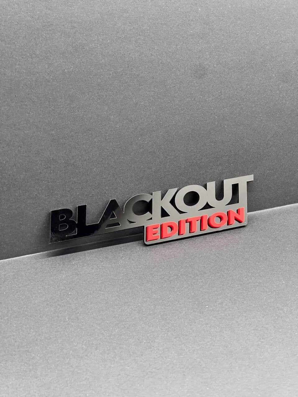 1PC BLACKOUT Emblem – Black Edition 3D Acrylic Car Badge Decal Sticker
