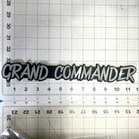 1PC GRAND COMMANDER 3D Emblem – Multicolor Acrylic Tailgate & Fender Badge
