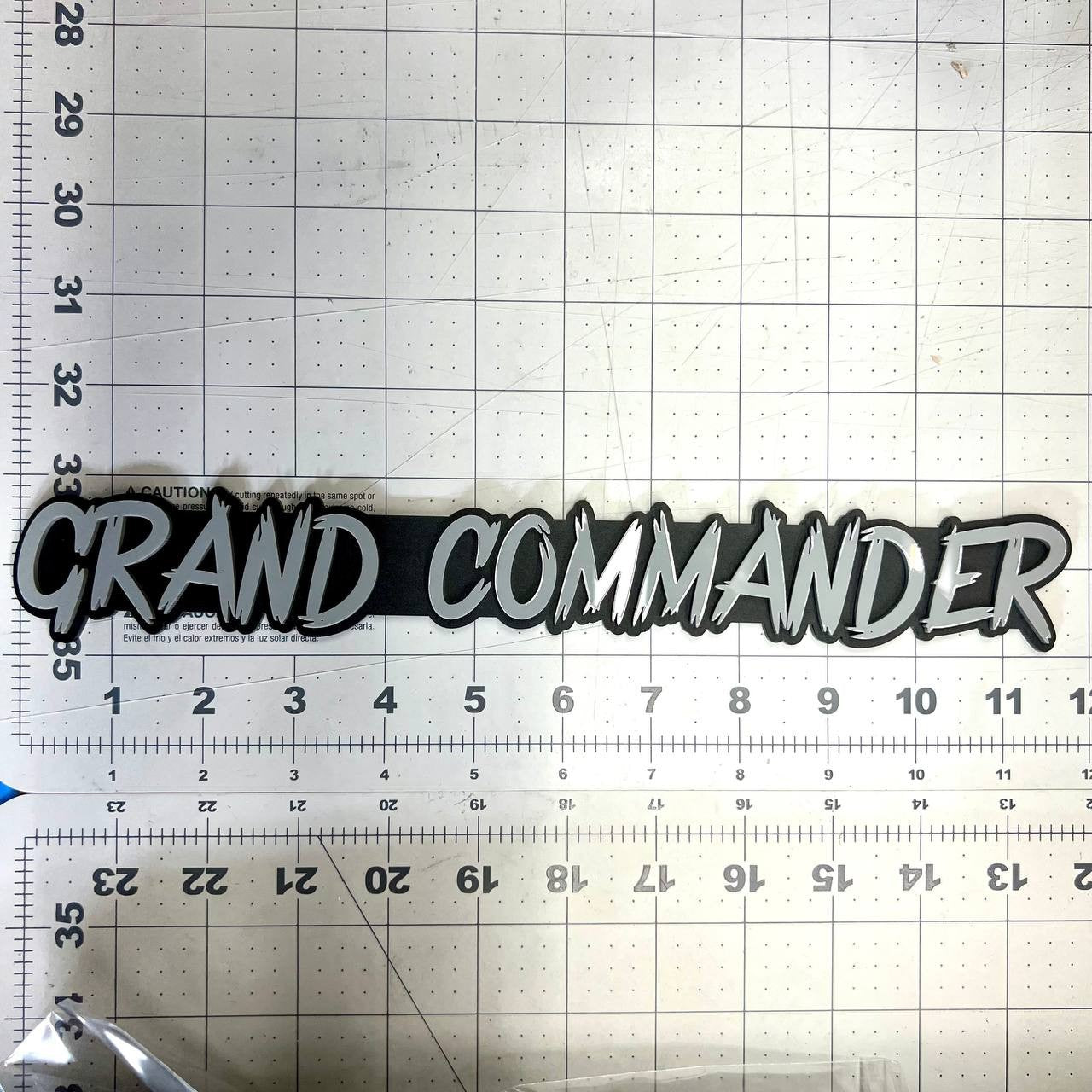 1PC GRAND COMMANDER 3D Emblem – Multicolor Acrylic Tailgate & Fender Badge