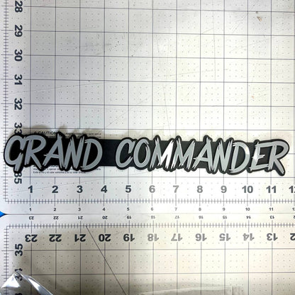 1PC GRAND COMMANDER 3D Emblem – Multicolor Acrylic Tailgate & Fender Badge